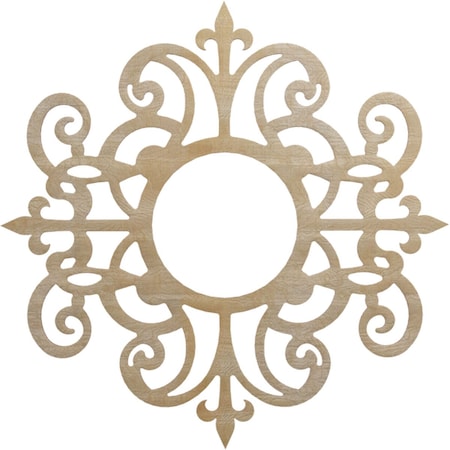 Dijon Wood Fretwork Pierced Ceiling Medallion, Birch, 38OD X 12 3/8ID X 1/4T